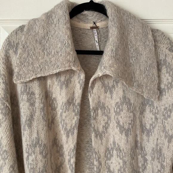 Free People Like a Diamond Sweater Coat in Icy Diamonds Combo - Picture 8 of 10